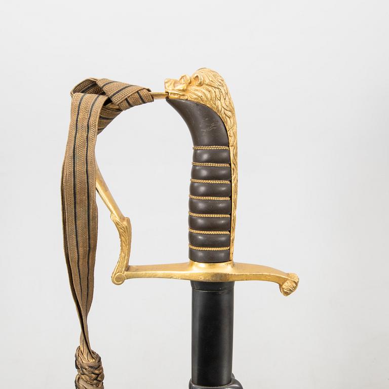 Sabel, svensk, m/1899 för infanteriofficer, med balja.