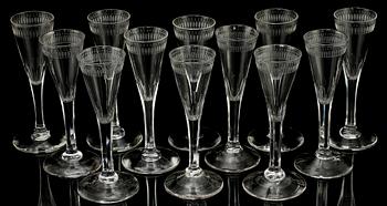 CHAMPAGNESTRUTAR, 12 st, glas, 1900-tal.