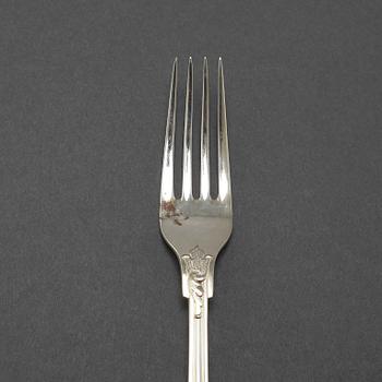 A set of silverware of 66 pcs with Swedish import markings.