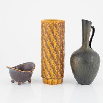 Gunnar Nylund, vase, bowl, jug, stoneware, Rörstrand.