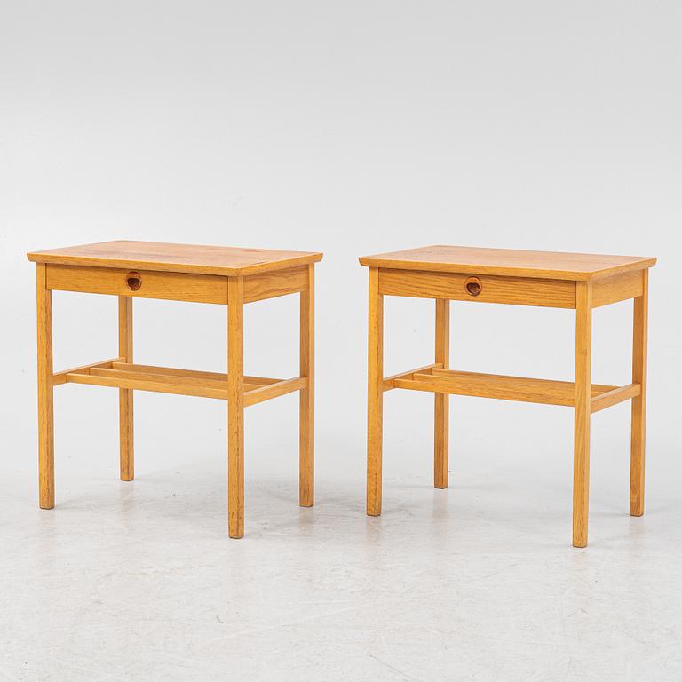 A pair of bedside tables, mid 20th Century.