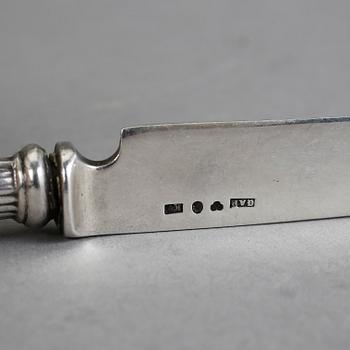 KNIVAR, silver, 12+5 st, "Empire", CG Hallberg, Stockholm, 1910.