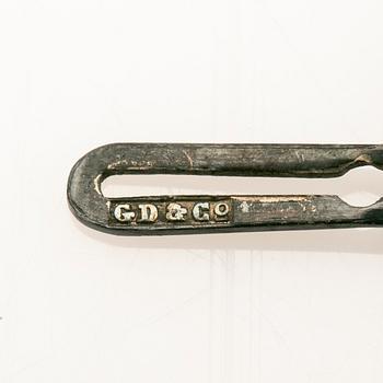 Skjortknappar, ett par, med rosenslipade diamanter, Gustaf Dahlgren & Co.