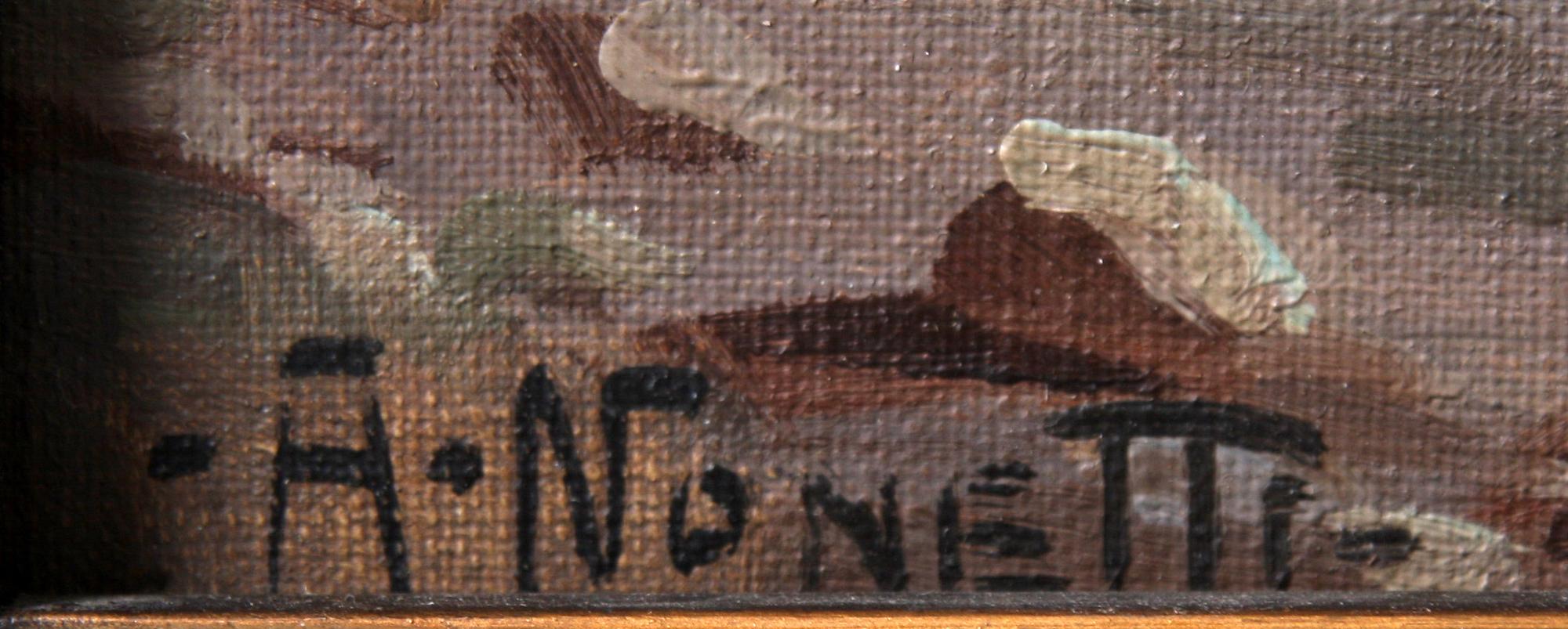 A. NONETTI, olja på duk, sign.