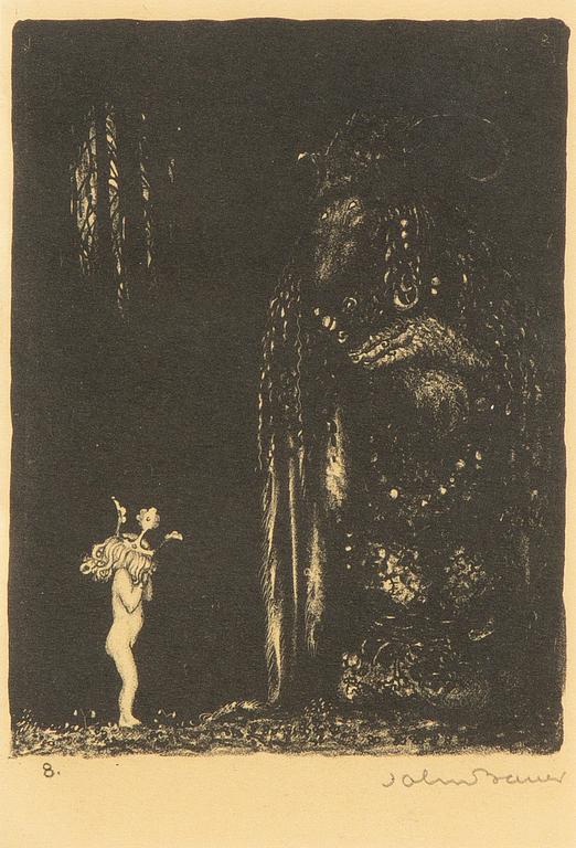 John Bauer, "En sådan eländig liten bleknos, sa Trollet".