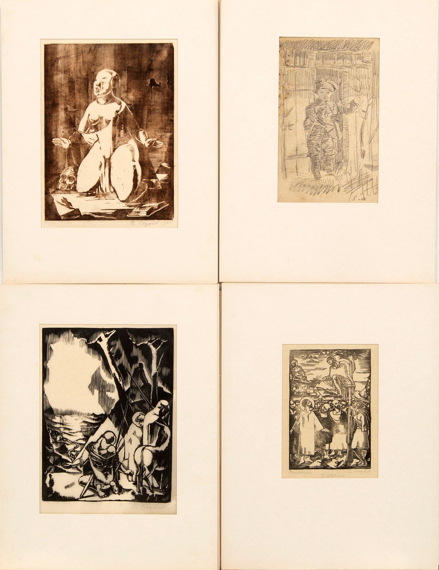 Pär Siegård, en samling träsnitt och teckningar  21+7 st.