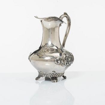 Jug, neo-Rococo, silver, Johan Teodor Palmgren Norrköping  1869.