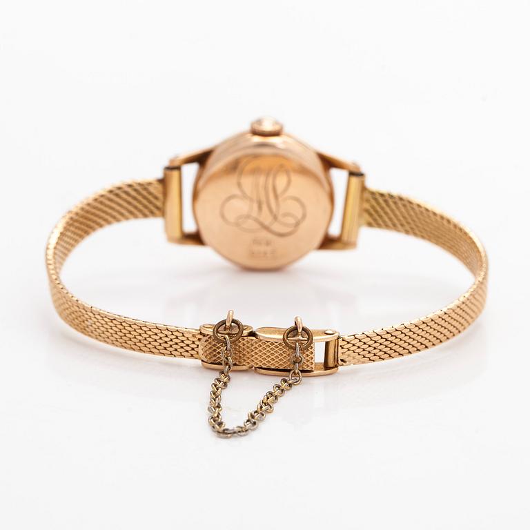 Omega, wristwatch, 20 mm, 14K gold, manual, circa 1958.