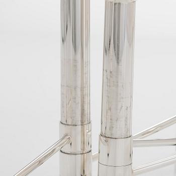 Tapio Wirkkala, a 'Nonstop' silver candelabrum, TW 432, numbered 74/90, for Kultakeskus, Hämeenlinna 2007.