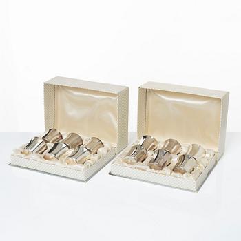 Guldsmedsaktiebolaget (GAB), a set of twelve silver beakers, Stockholm and Eskilstuna, some 1981.