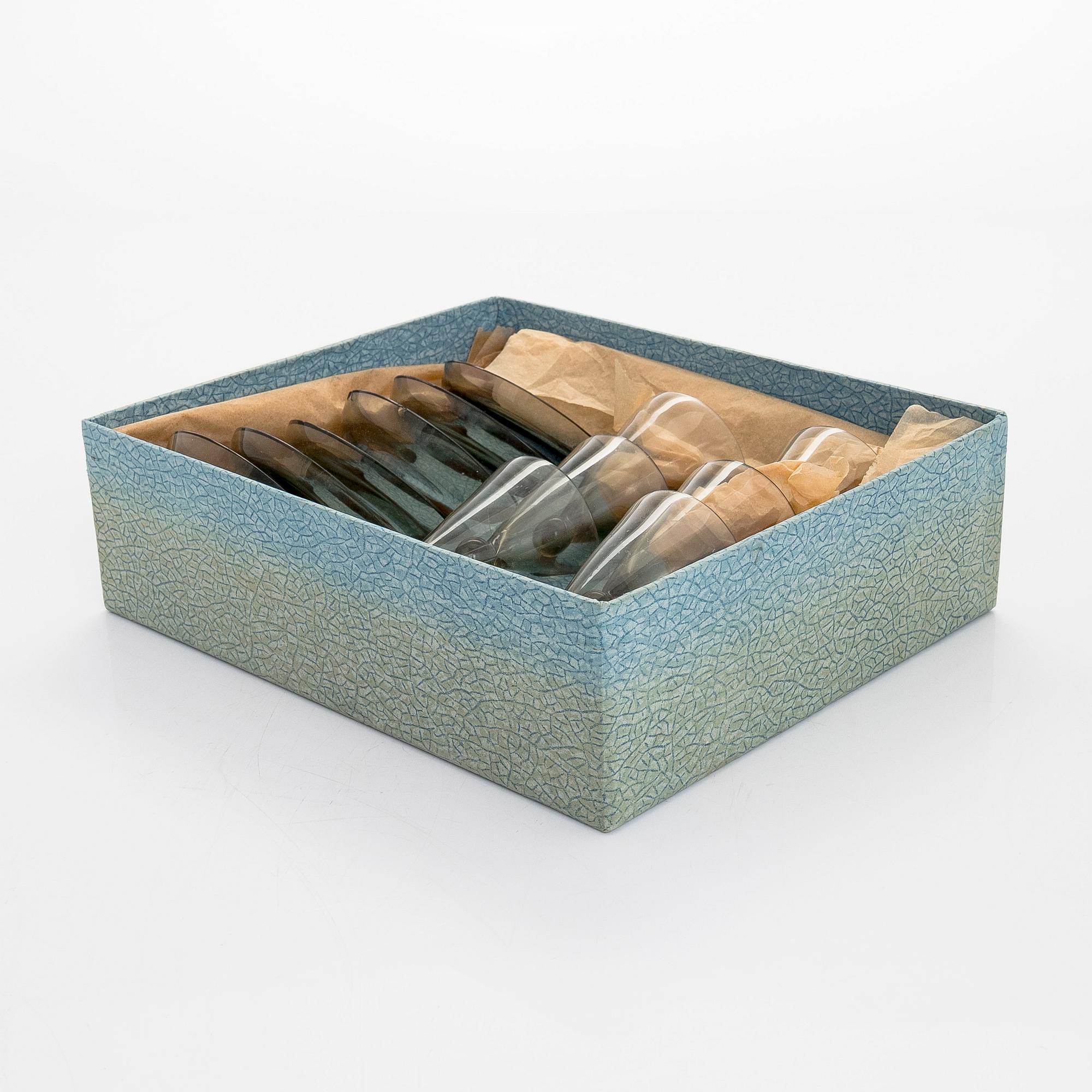 Kaj Franck, a set of six early 1950s schnapps glasses for Nuutajärvi.