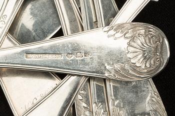 SKEDAR, 10 st, silver 1800-talets mitt, vikt 400 g.