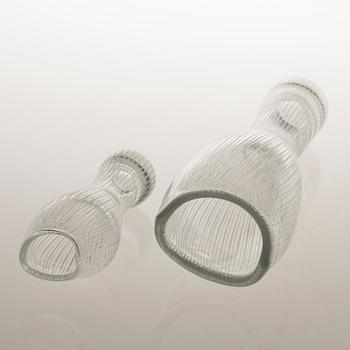 TAPIO WIRKKALA, MALJAKOITA, 2 kpl, lasia, 3545, signeerattu Tapio Wirkkala Iittala.