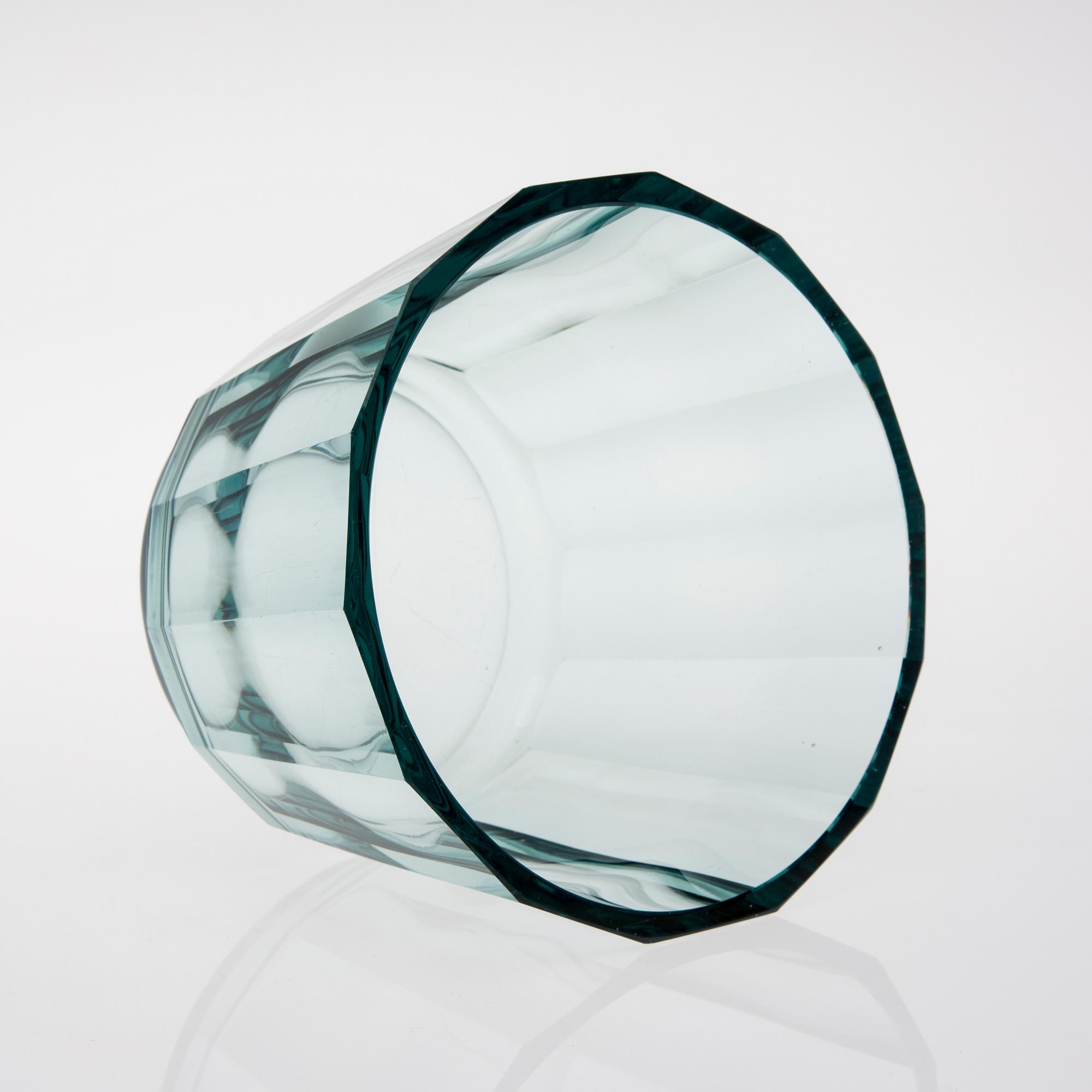 SKÅL, glas, signerad G Hongell, Karhula. 1920/30-tal.
