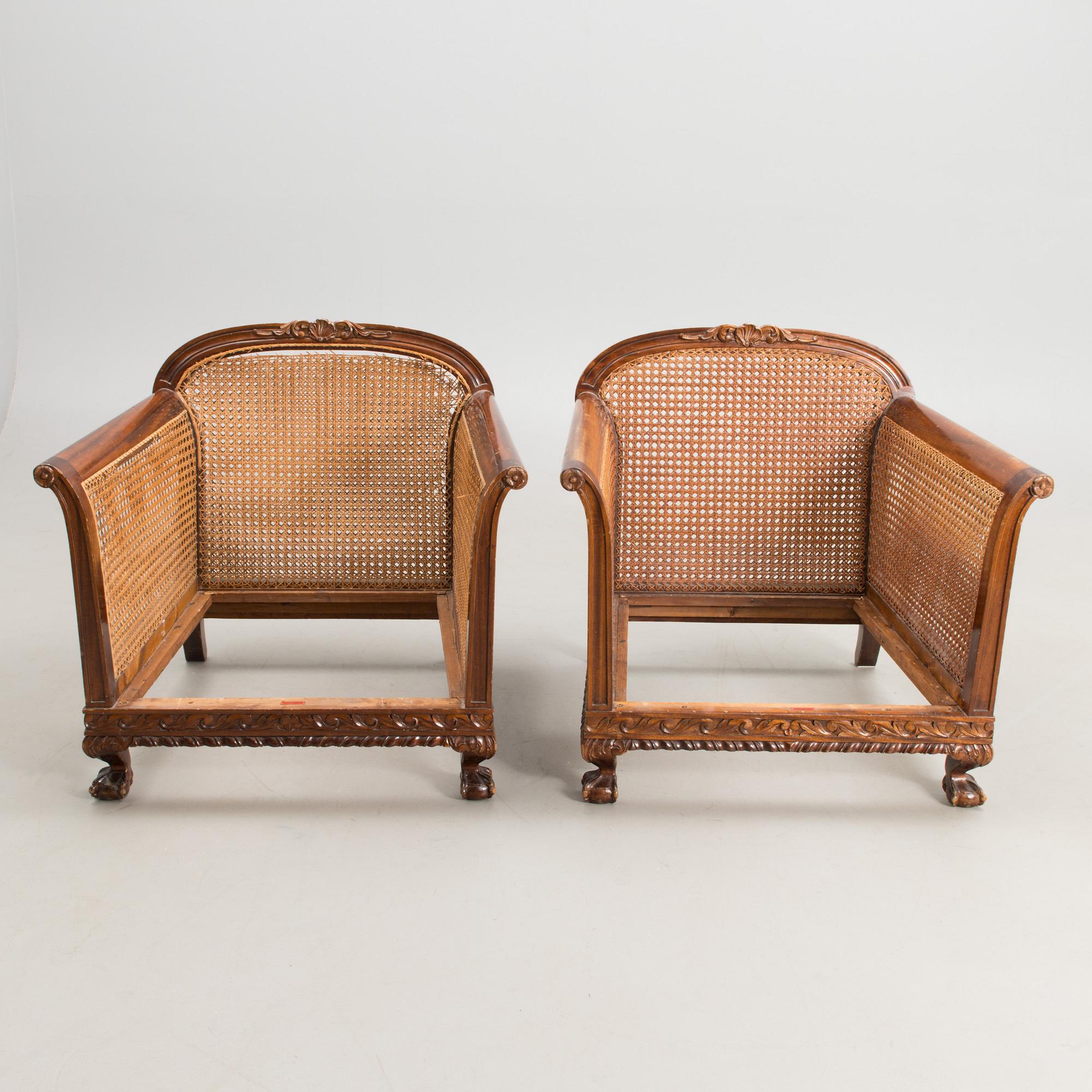 NOJATUOLIPARI, chippendale-tyylinen, Mobilia, 1940-luku.