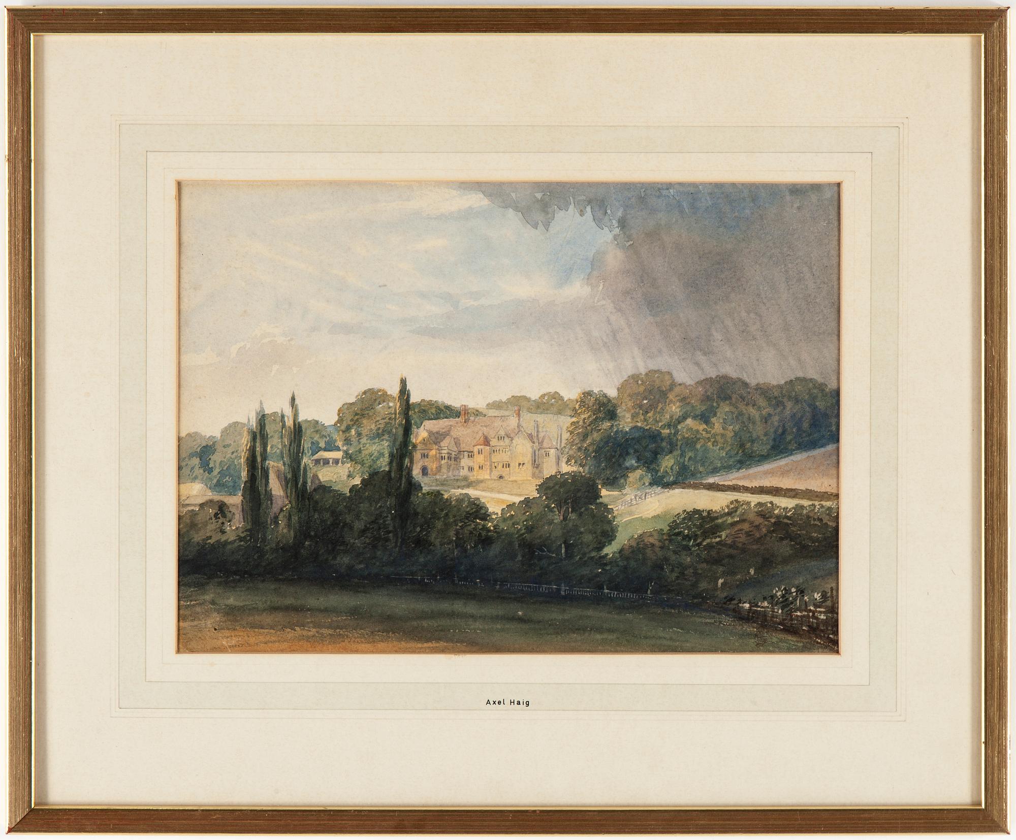 AXEL HERMAN HÄGG (HAIG), akvarell.