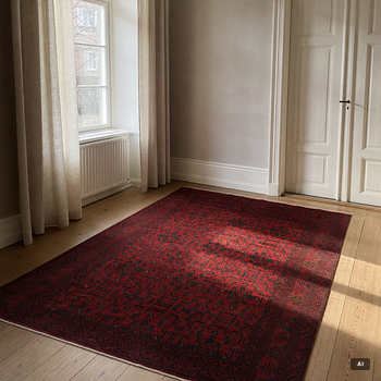 A Afghan fine carpet, 297 x 205 cm.