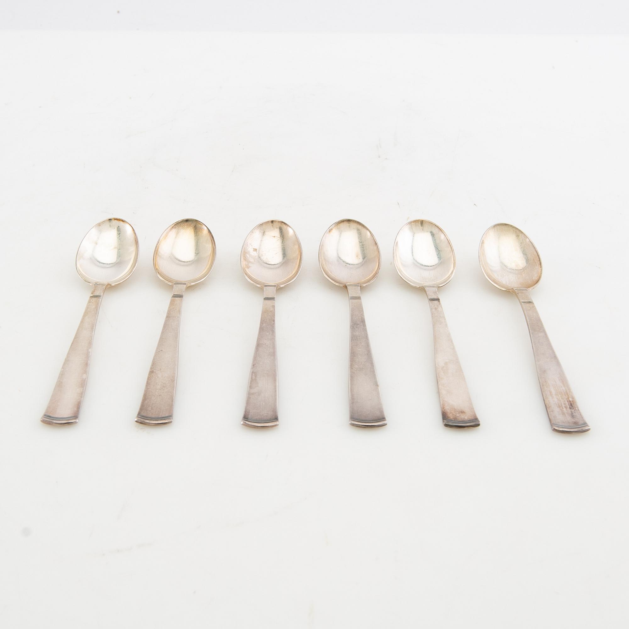 Jacob Ängman, Skedar 15 st "Rosenholm" silver GAB Stockholm 1967.