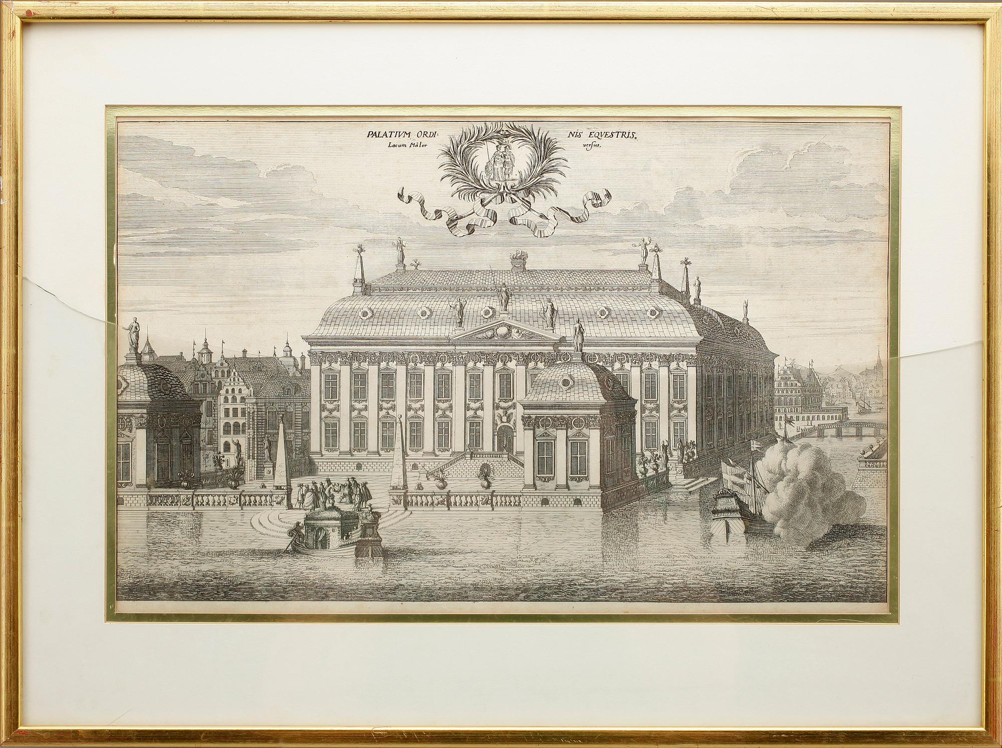 KOPPARSTICK, 7 st ur Svecia antiqua et hodierna, bland annat Stockholms slott, senare avdrag, 1800/1900-tal.
