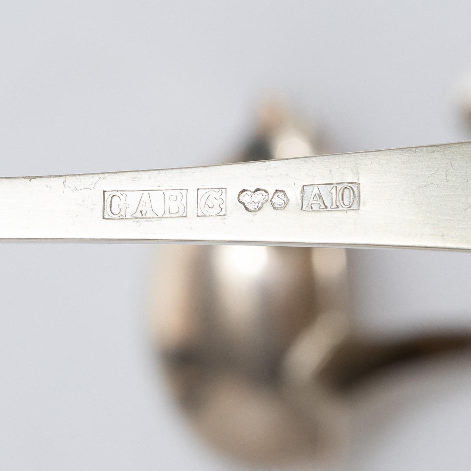 Jacob Ängman, bestickservis, 89 delar, silver, "Rosenholm", GAB, Eskilstuna, 1961-87.