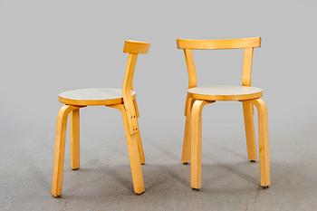 Alvar Aalto, chairs, 2 pcs, model 68, 1960s, Finland.