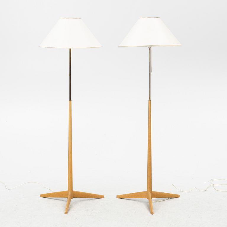Floor lamps, a pair, second half of the 20th century.