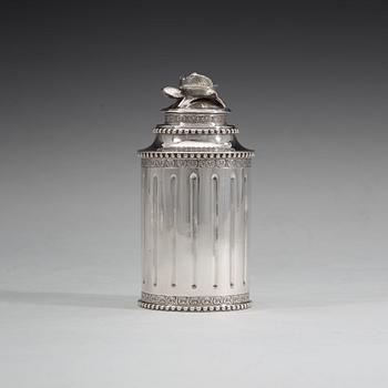 A Swedish 18th century silver tea-caddy, marks of Petter Eneroth, Stockholm possibly 1783.