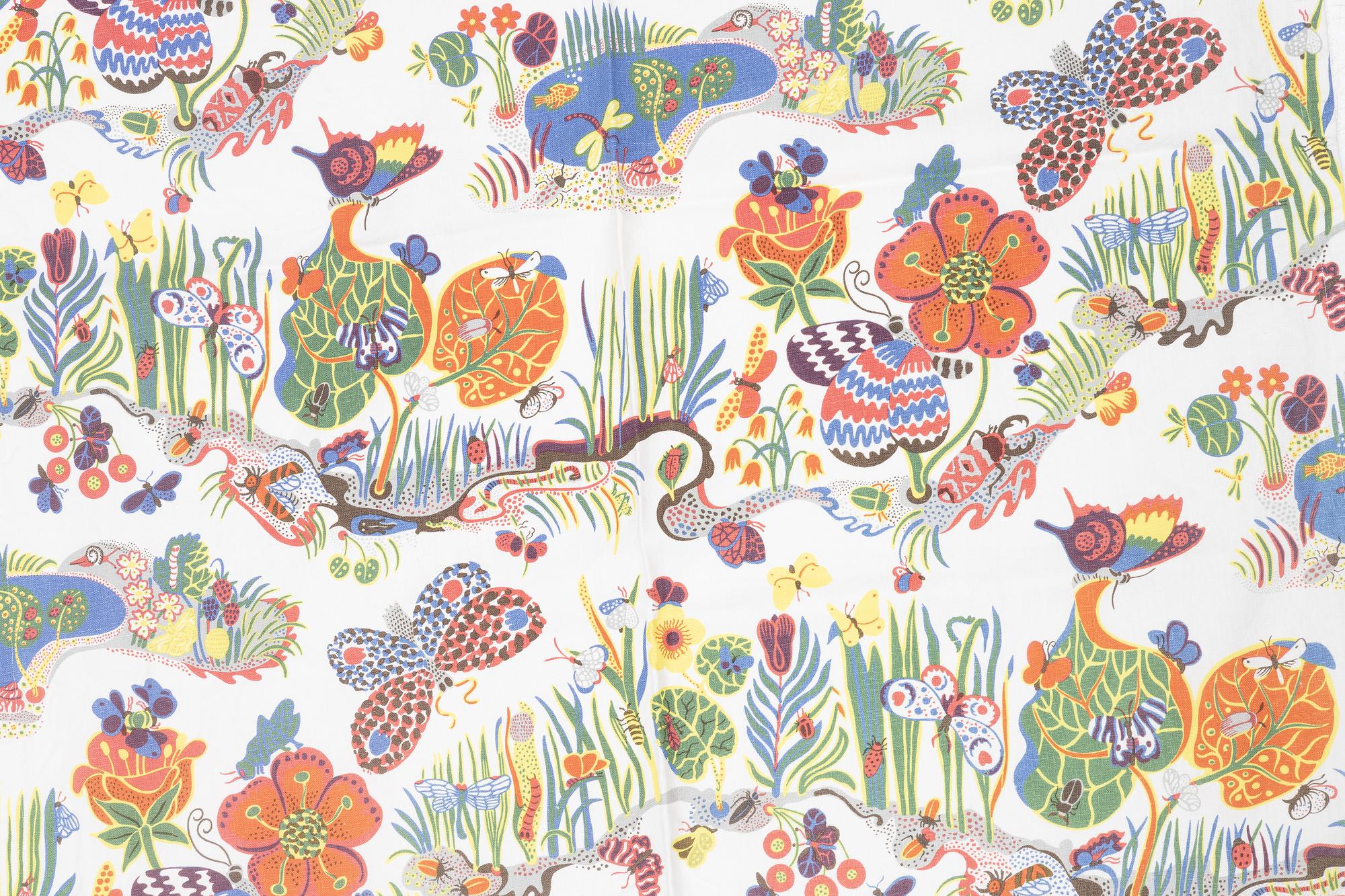 Josef Frank, curtains, a pair, "Butterfly", Firma Svenskt Tenn.