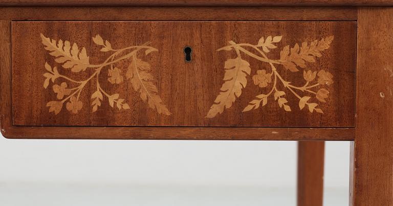 A Carl Malmsten mahogany desk 'Guldheden'.