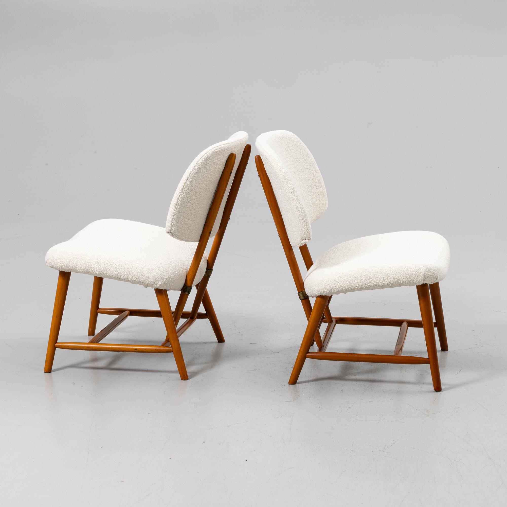 Alf Svensson, Armchairs, a pair, TeVe, Bra bohag. Studio Ljumgs industrier, Malmö, 1950s.