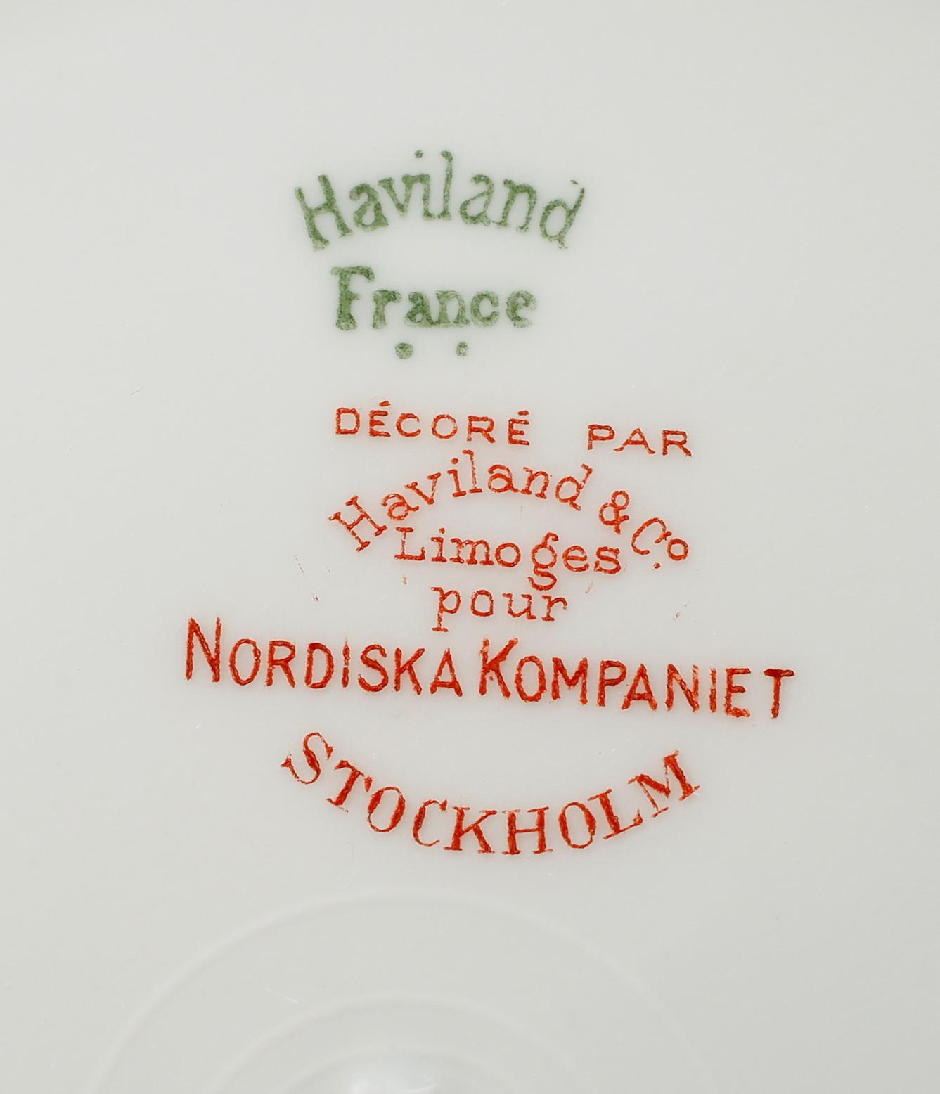 MATSERVIS, 134 delar, porslin, Haviland & Co, Limoges för NK, Stockholm.