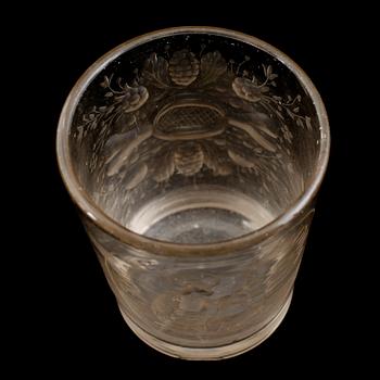 BÄGARE, glas, 1700-tal.