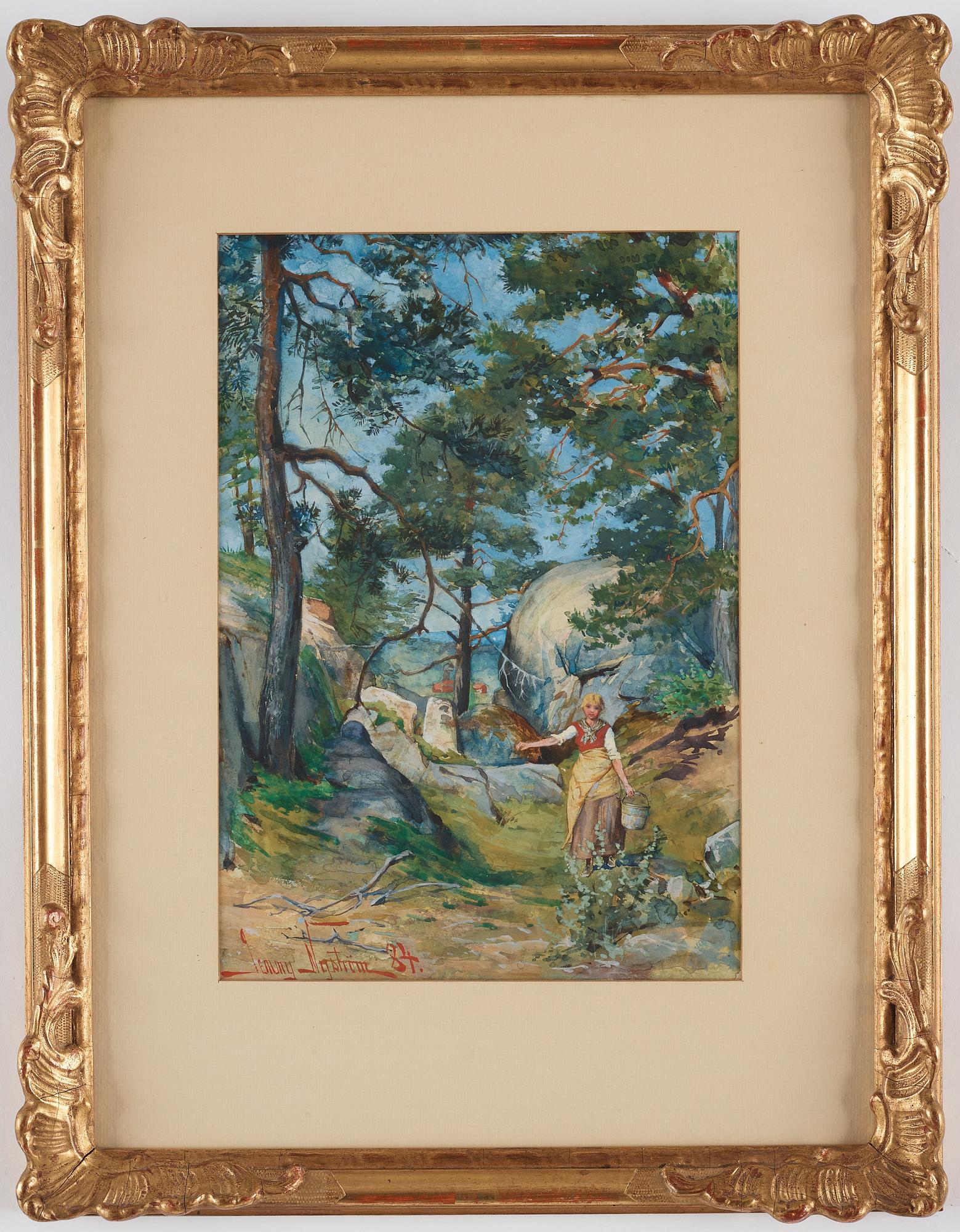 Jenny Nyström, Girl in a pine forest.