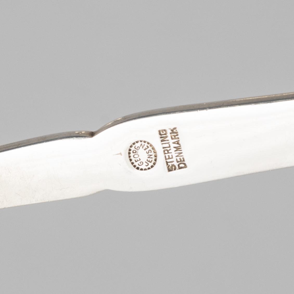 Four sterling silver cutlery, marks of Georg Jensen, Denmark, after 1945.