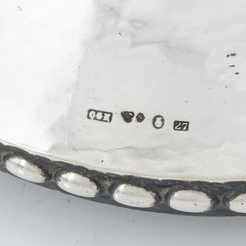 CG Hallberg, bordslampa, silver, Stockholm 1926.