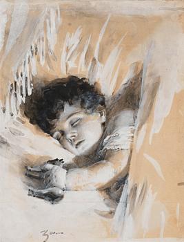 629. Anders Zorn, Sleeping boy.