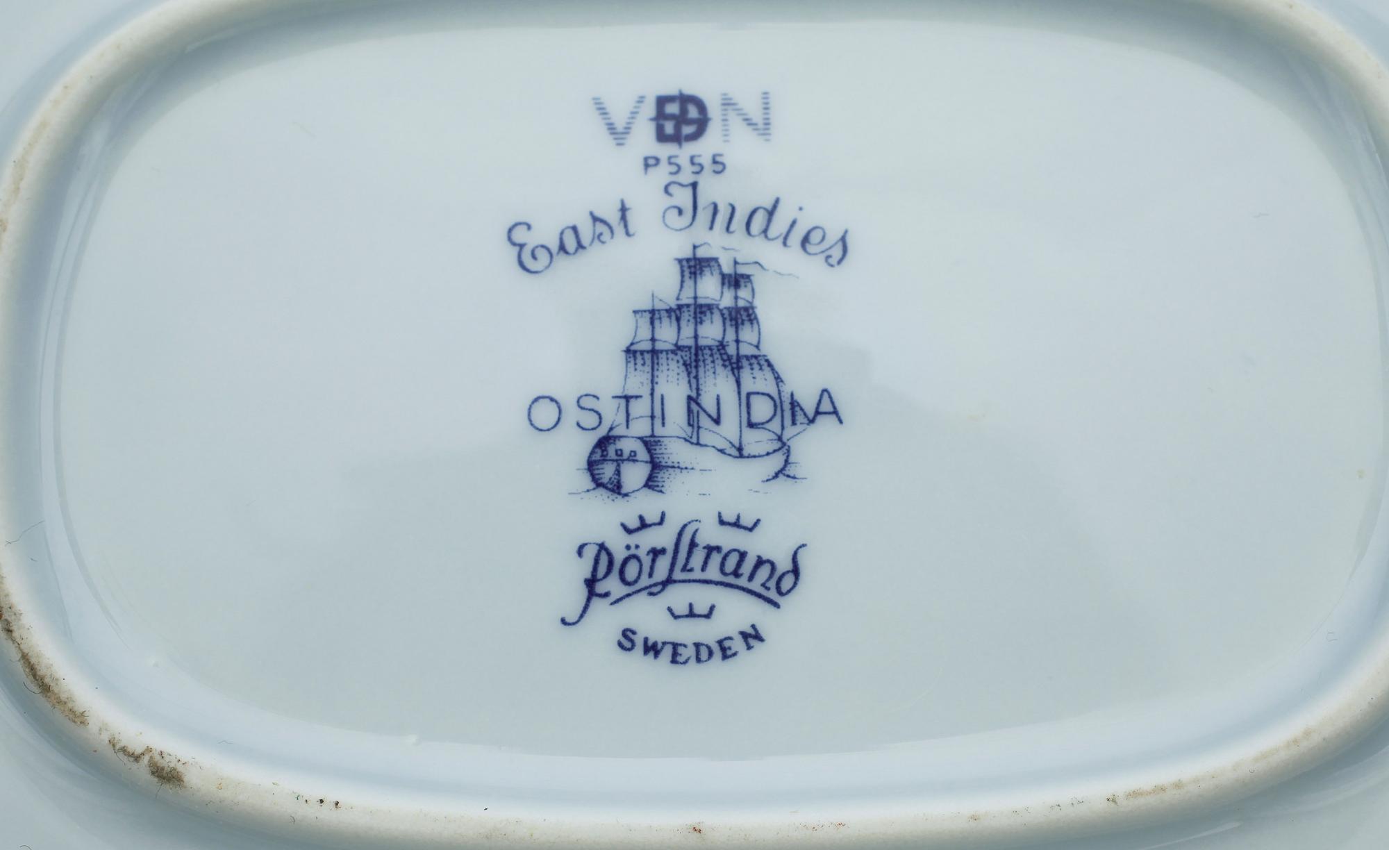 MATSERVIS, 42 delar, porslin, "Ostindia", Rörstrand.