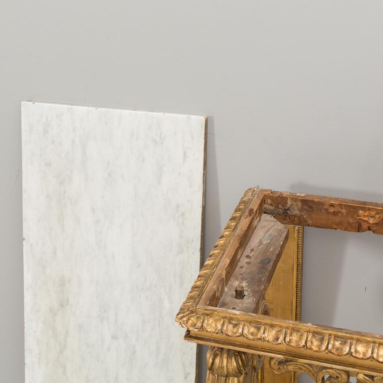 AN EMPIRE MIRROR AND CONSOLE TABLE early 1800's.