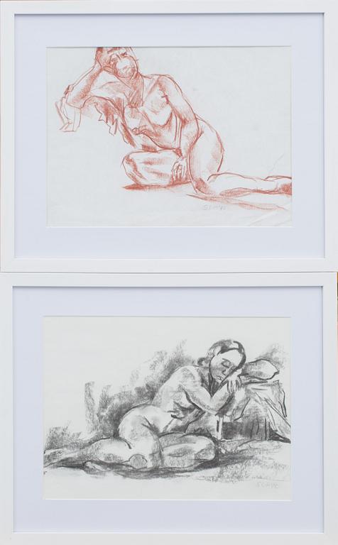 JULES SCHYL, teckningar, 2 stycken, signerade.