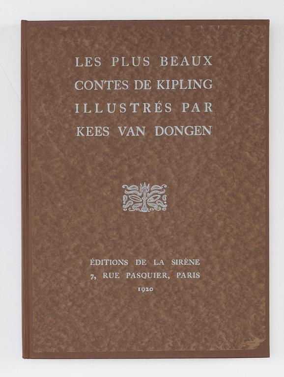 KEES VAN DONGEN, Bok med 23 pochoirer i färg (av L'atelier Marty), upplagan 300 ex, Éditions de la Sirène, Paris 1920.