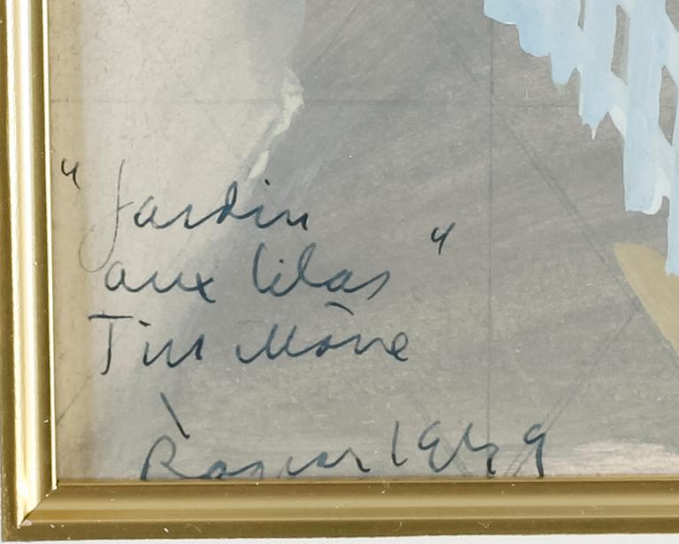 RAGNAR SANDBERG, gouache, signerad och daterad 1949.