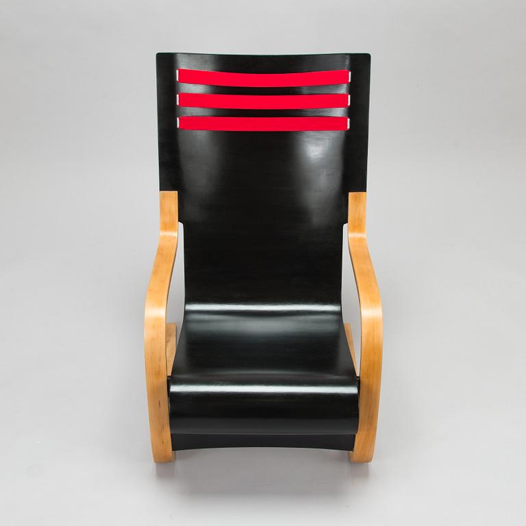 Alvar Aalto, nojatuoli, "High back chair ", O.Y. Huonekalu-ja Rakennustyötehdas A.B. 1930-luvun alku.