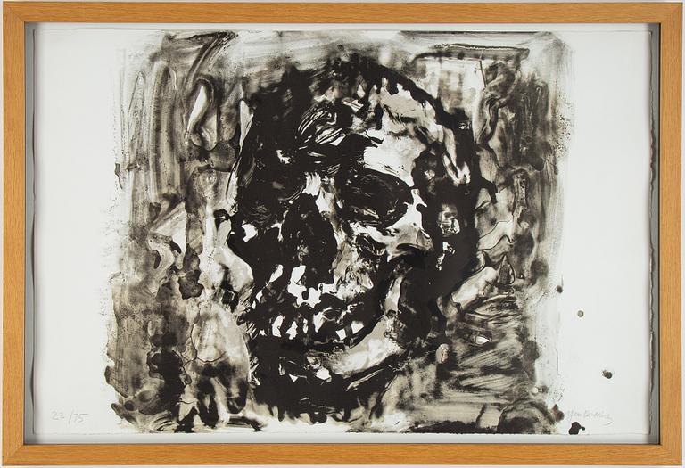 Yan Pei-Ming 严培明, lithograph, signed and numbered 23/75.