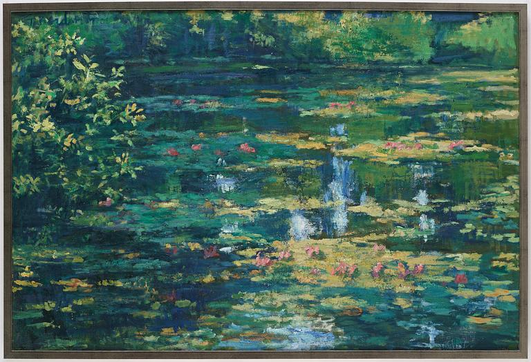 Gerhard Nordström, "Motiv från Claude Monets trädgård i Giverny".