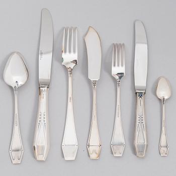 A 59-piece set of 'Suomi' silver cutlery, Kultateollisuus, Turku 1997-2010.