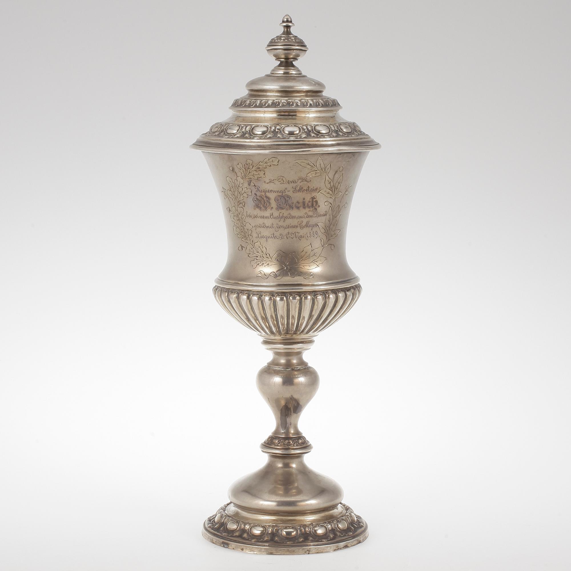 POKAL, silver, 1800-talets slut. Vikt ca 230 gram.