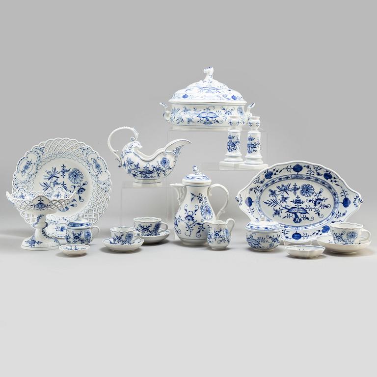 A 20th Century 77-piece porcelain dinner service by Meissen.