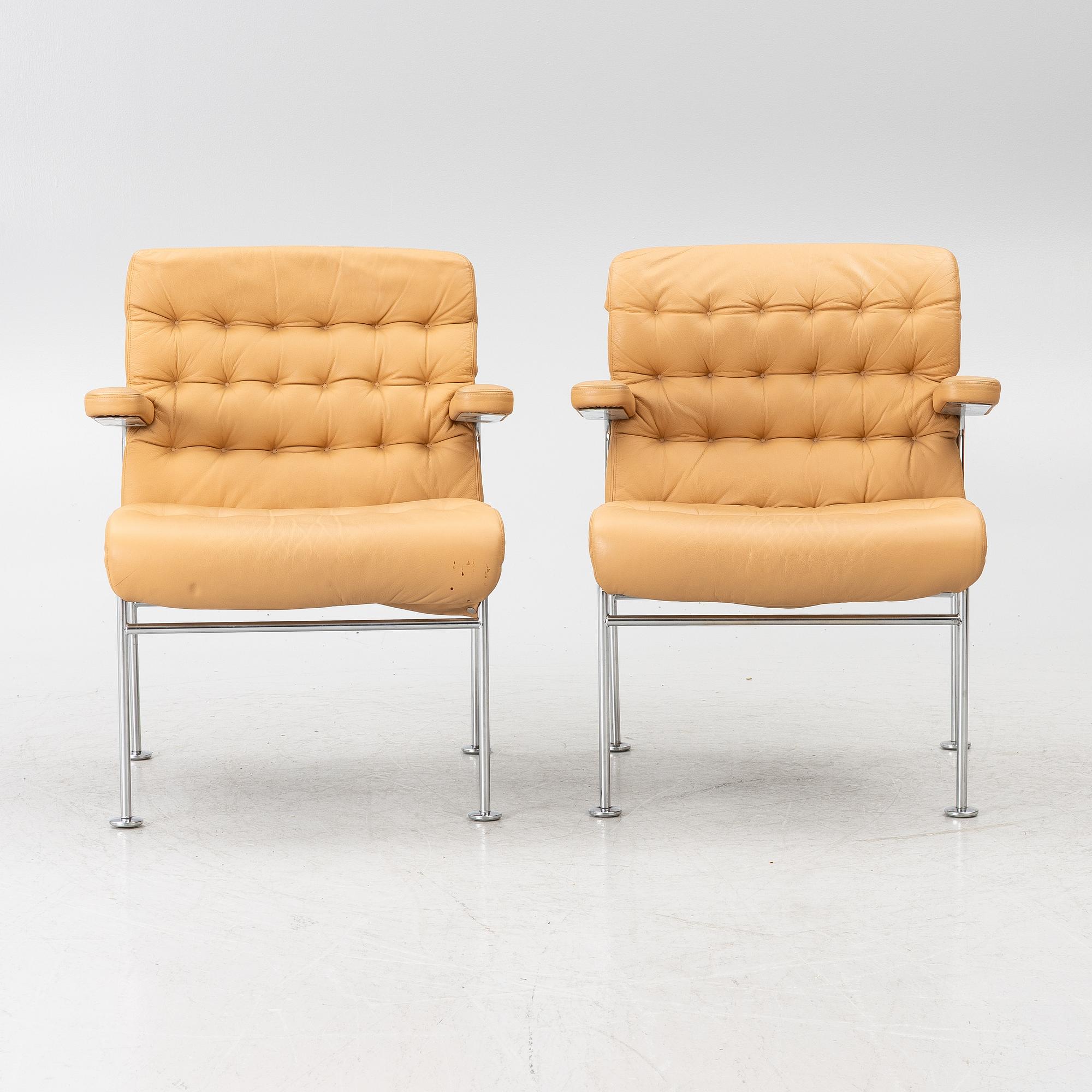Bruno Mathsson, Armchairs, a pair, “Birgitta”, Dux.