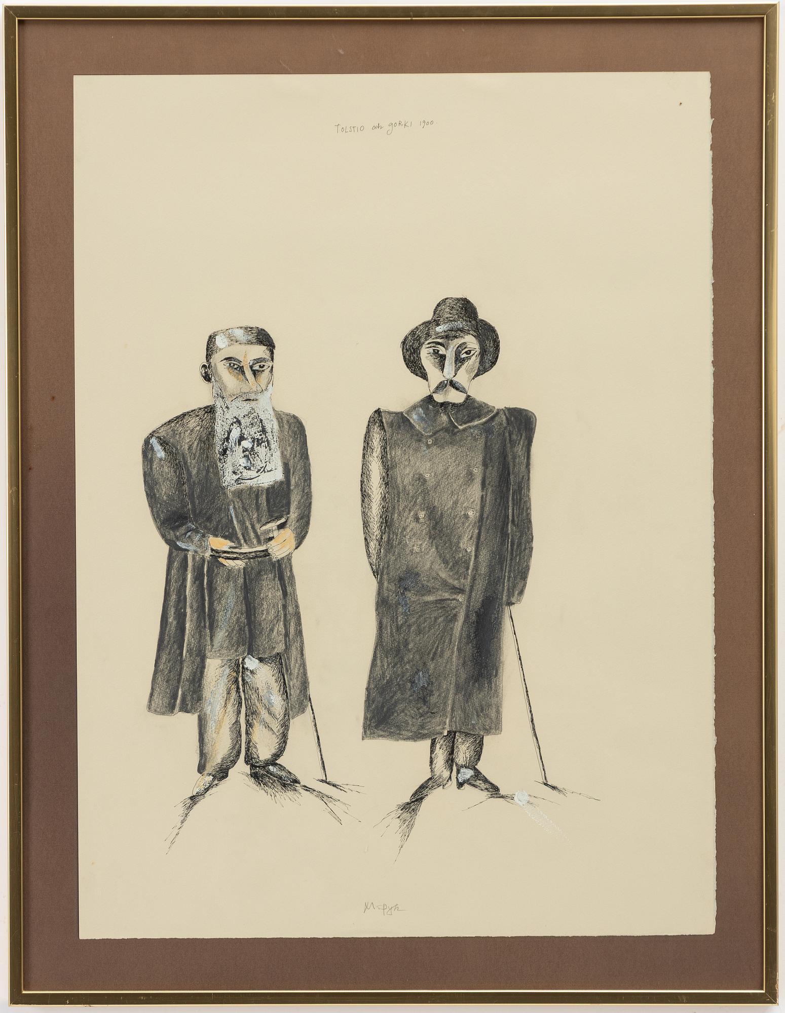 Madeleine Pyk, "Tolstio och Gorki 1900".