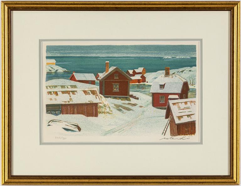 ROLAND SVENSSON, colour lithograph. Signed and numbered 258/360.